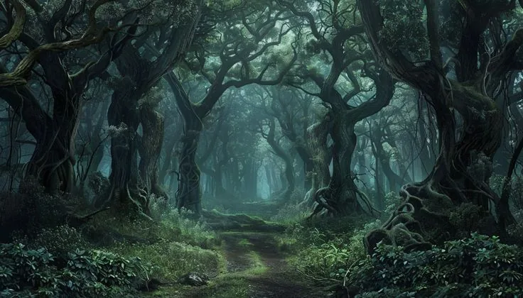 Bosco immersivo: metafora della Selva Oscura e della consapevolezza.